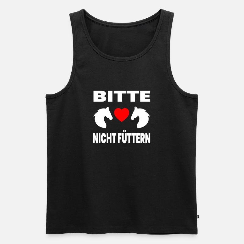 Pferde - Männer Premium Bio Tank Top - Schwarz