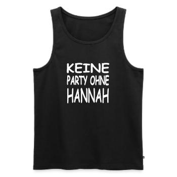 Hannah - Men's Premium Organic Tank Top - black - Front - Michal (187cm)