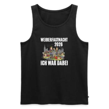 Weiberfastnacht 2026 - Männer Premium Bio Tank Top - Schwarz - Vorne - AI Model Male 178 light (178cm)