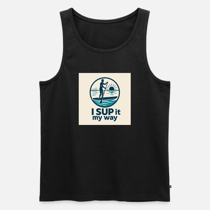 I SUP it – Mein Weg - Männer Premium Bio Tank Top - Schwarz