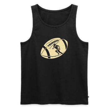 American Football Rugby - Männer Premium Bio Tank Top - Schwarz - Vorne - AI Model Male 178 light (178cm)