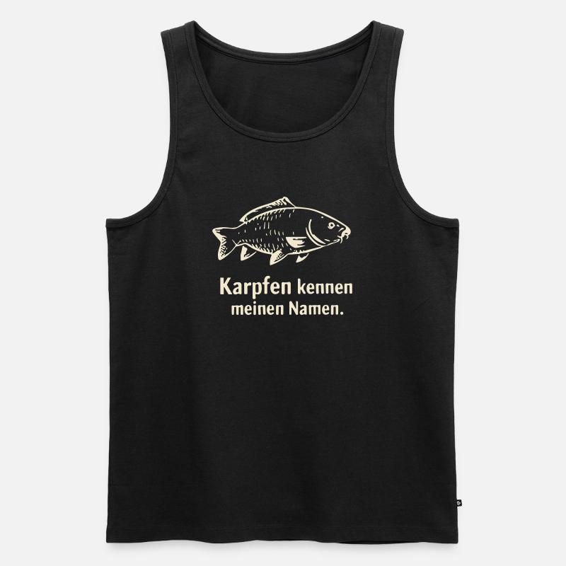 Karpfen Namens-Statement Design - Männer Premium Bio Tank Top - Schwarz