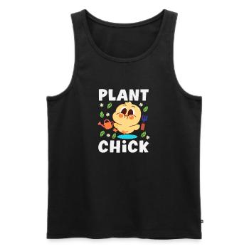 Plant Lover Chick Plants Succulent Flower - Débardeur bio Premium Homme - noir - Devant - Michal (187cm)
