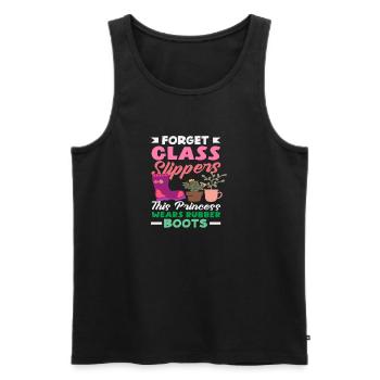 Plant Lover Glass Slippers Princess - Men's Premium Organic Tank Top - black - Front - AI Model Male 178 light (178cm)