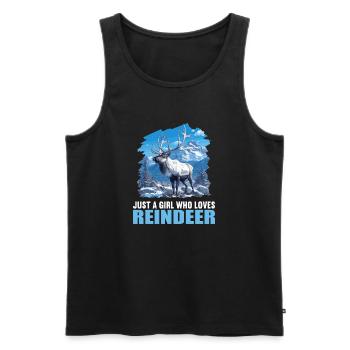 Reindeer Reindeer - Men's Premium Organic Tank Top - black - Front - AI Model Male 178 light (178cm)