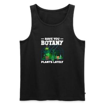 Plant Lover Botany Plants Succulent - Men's Premium Organic Tank Top - black - Front - AI Model Male 178 light (178cm)