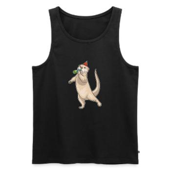 Otter Geburtstag Tröte - Männer Premium Bio Tank Top - Schwarz - Vorne - Michal (187cm)