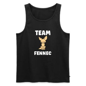 Fennek - Männer Premium Bio Tank Top - Schwarz - Vorne - AI Model Male 178 light (178cm)