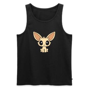 Fennek - Männer Premium Bio Tank Top - Schwarz - Vorne - AI Model Male 178 light (178cm)