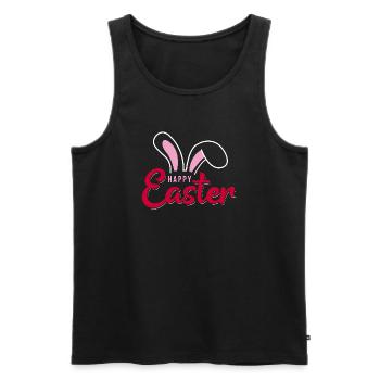 Happy Easter Bunny Scripture - Men's Premium Organic Tank Top - black - Front - AI Model Male 178 light (178cm)
