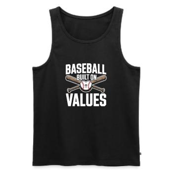 Christlicher Baseballspieler Bibelglaube Jesus Christus - Männer Premium Bio Tank Top - Schwarz - Vorne - AI Model Male 178 light (178cm)