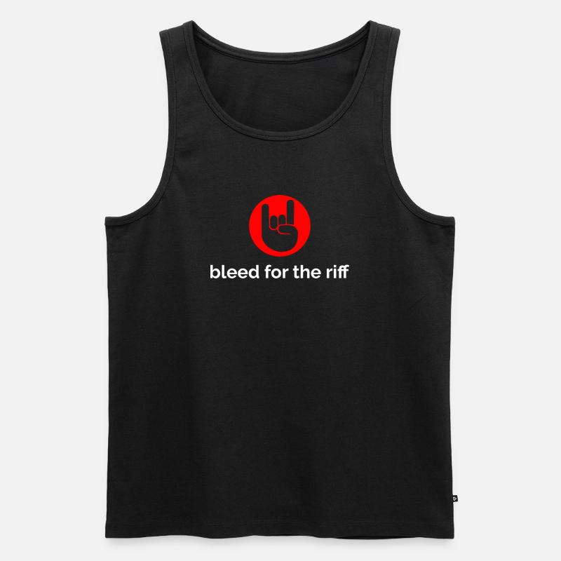Bleed For The Riff red/white - Männer Premium Bio Tank Top - Schwarz