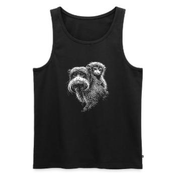 Tamarin - Men's Premium Organic Tank Top - black - Front - AI Model Male 178 light (178cm)