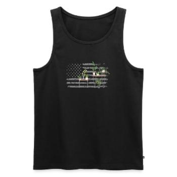 Usa Pflanzen Pflanzenliebhaber Gärtner - Männer Premium Bio Tank Top - Schwarz - Vorne - Michal (187cm)