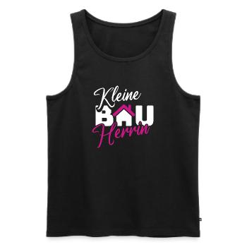Small Builder Hausliebe Design - Men's Premium Organic Tank Top - black - Front - Michal (187cm)