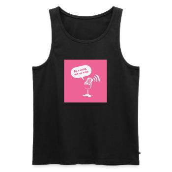 Be a Voice, Not an Echo - Männer Premium Bio Tank Top - Schwarz - Vorne - AI Model Male 178 light (178cm)