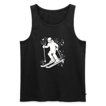 Ski alpin Sports d’hiver Ski nordique - Débardeur bio Premium Homme - noir - Devant - Michal (187cm)
