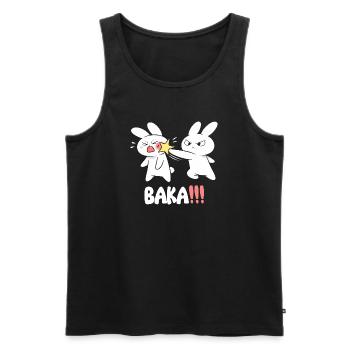 Baka Rabbit Slap Anime Lustiges Japanisches Otaku - Männer Premium Bio Tank Top - Schwarz - Vorne - AI Model Male 178 light (178cm)