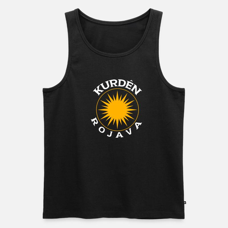 Kurden Rojava - Männer Premium Bio Tank Top - Schwarz
