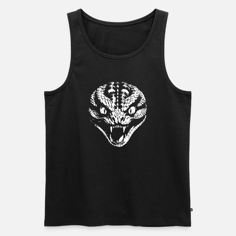 Snake - Männer Premium Bio Tank Top - Schwarz