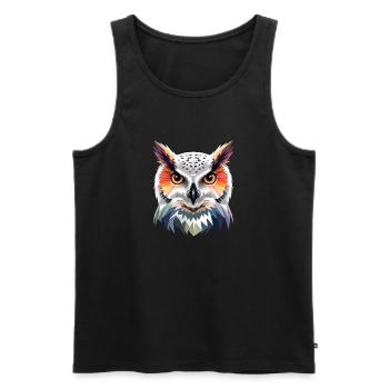Snowy Owl White Owl Owl Owl Owl Snow Owl - Men's Premium Organic Tank Top - black - Front - AI Model Male 178 light (178cm)
