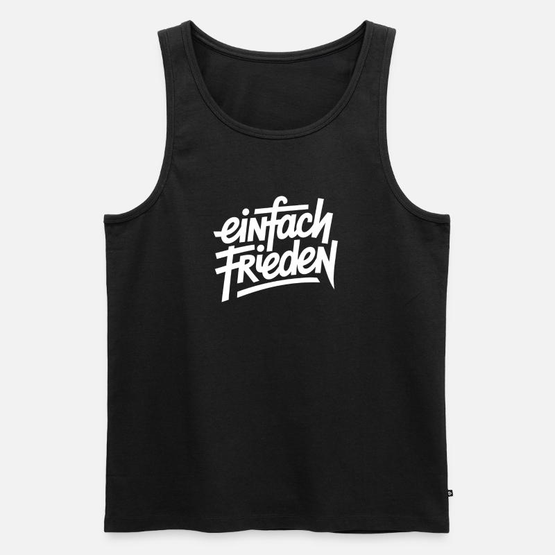 Einfach Frieden - Männer Premium Bio Tank Top - Schwarz