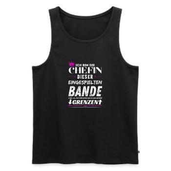 Chefin dieser Eingespielten Bande Chefin Geschenke - Débardeur bio Premium Homme - noir - Devant - Michal (187cm)