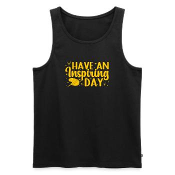 Artist Painter Graphic Have An Inspiring Day Gift - Männer Premium Bio Tank Top - Schwarz - Vorne - Michal (187cm)
