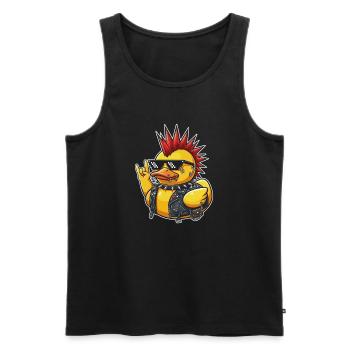 Punkente mit Spike-Sonnenbrille - Männer Premium Bio Tank Top - Schwarz - Vorne - AI Model Male 178 light (178cm)