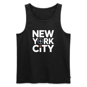 New York City USA Travel - Männer Premium Bio Tank Top - Schwarz - Vorne - Michal (187cm)