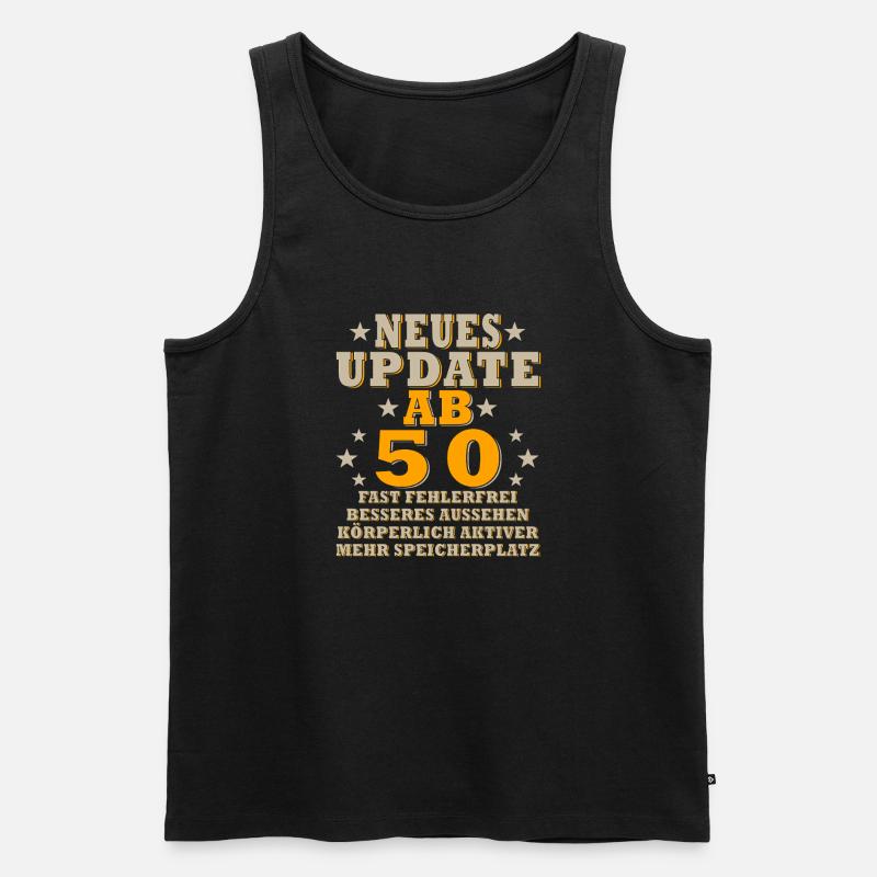 Neues Update ab 50 Retro-Design - Männer Premium Bio Tank Top - Schwarz