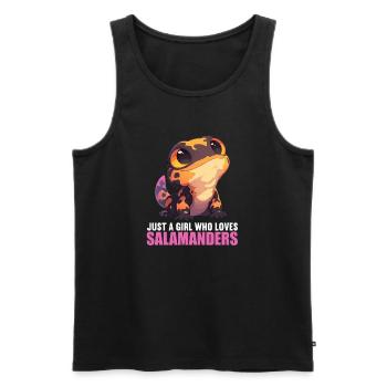 Fire Salamander Salamander - Men's Premium Organic Tank Top - black - Front - Michal (187cm)