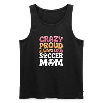 Soccer Sayings Mom Funny Soccer Gift for - Men's Premium Organic Tank Top - black - Front - Michal (187cm)