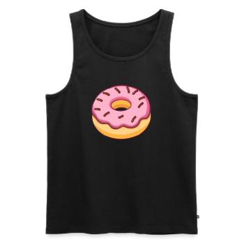 Doughnut - Men's Premium Organic Tank Top - black - Front - Michal (187cm)