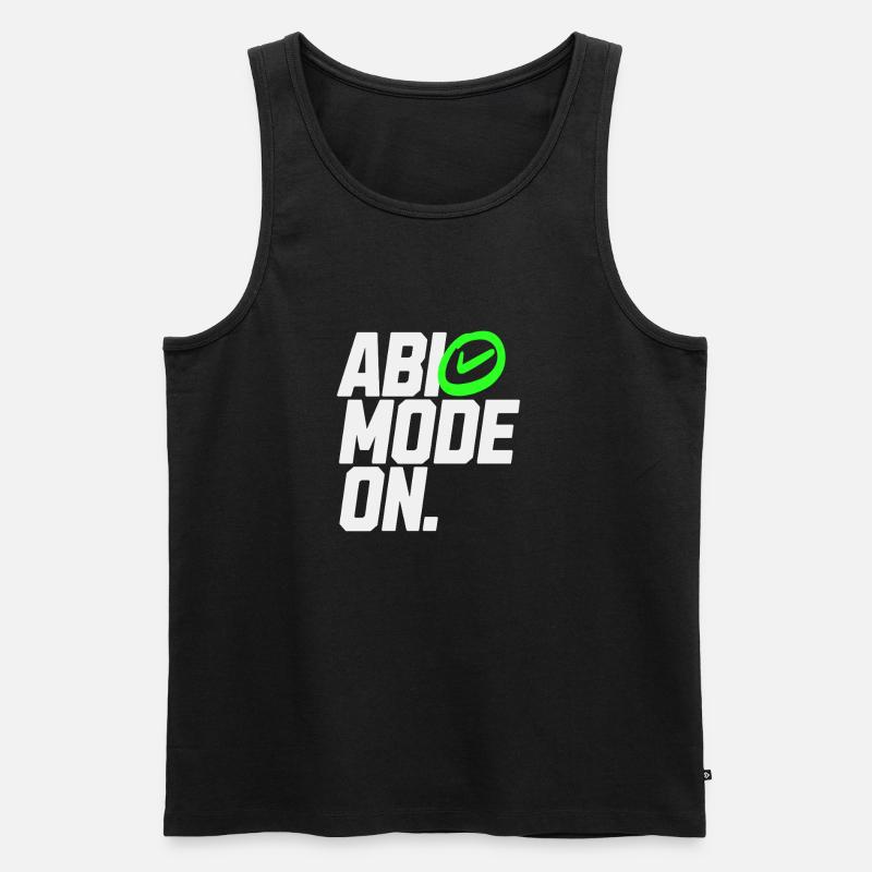 ABI MODE ON - Männer Premium Bio Tank Top - Schwarz