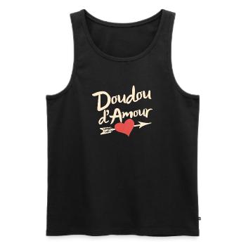 Valentinstags-Liebesplüschtier, süßer Romantiker - Männer Premium Bio Tank Top - Schwarz - Vorne - AI Model Male 178 light (178cm)