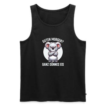 Guten Morgen Ganz Dünnes Eis Koala Schlafmützen - Men's Premium Organic Tank Top - black - Front - Michal (187cm)
