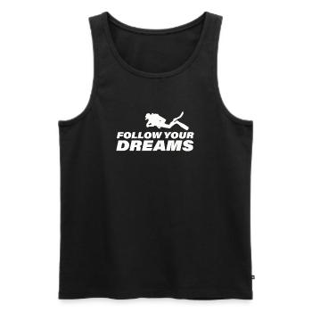 Suivez vos rêves - Débardeur bio Premium Homme - noir - Devant - Michal (187cm)