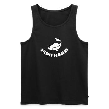 fish head - Men's Premium Organic Tank Top - black - Front - AI Model Male 178 light (178cm)