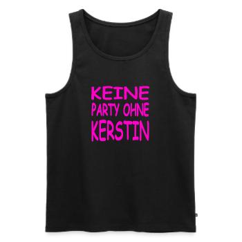 Kerstin - Men's Premium Organic Tank Top - black - Front - AI Model Male 178 light (178cm)