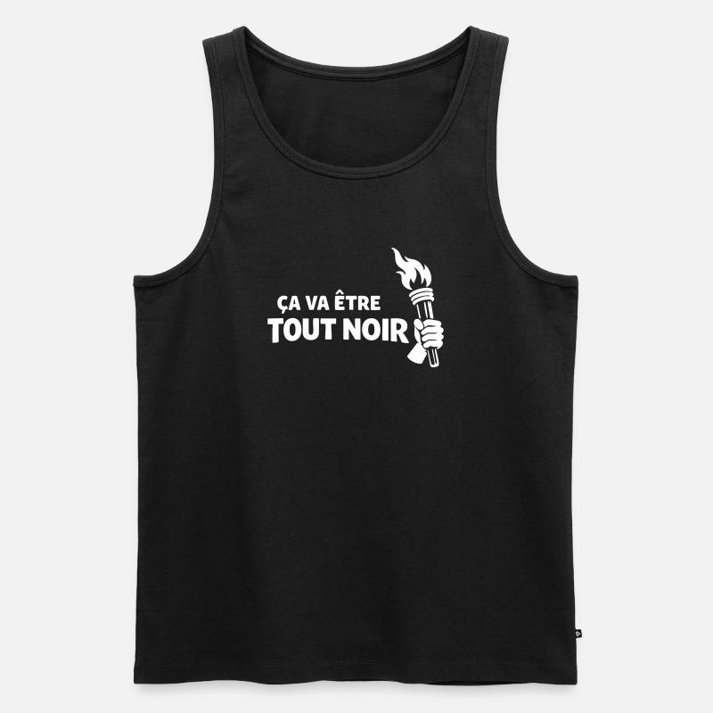 Es wird ganz schwarz sein - Männer Premium Bio Tank Top - Schwarz
