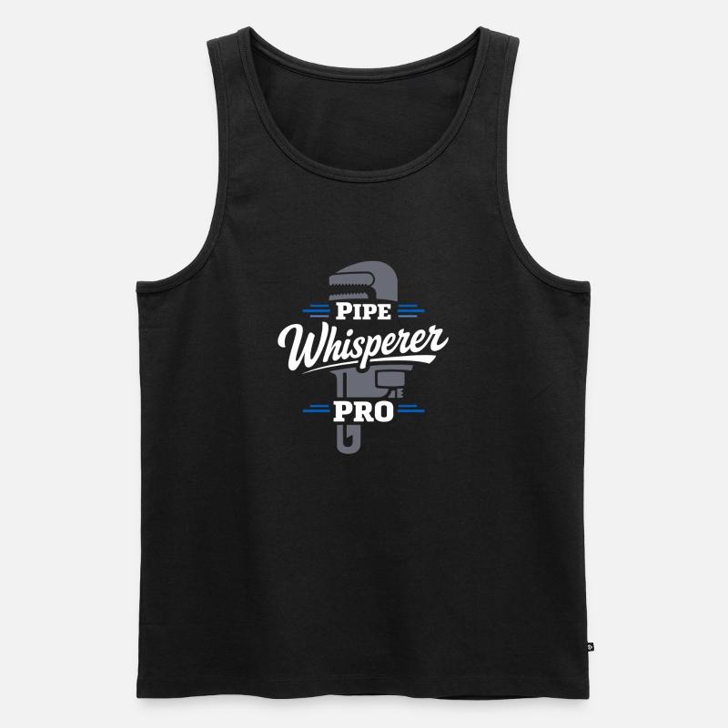 Pfeifenflüsterer, Klempnerhandwerk, Humor-geschenk - Männer Premium Bio Tank Top - Schwarz