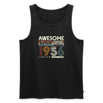 1956 Vintage 70th Birthday Retro Gift - Men's Premium Organic Tank Top - black - Front - Michal (187cm)