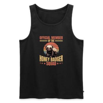 Funny Honey Badger - Männer Premium Bio Tank Top - Schwarz - Vorne - AI Model Male 178 light (178cm)