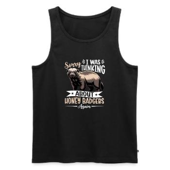 Funny Honey Badger - Männer Premium Bio Tank Top - Schwarz - Vorne - AI Model Male 178 light (178cm)
