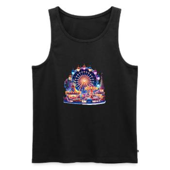 Festival of Lights Carousel - Men's Premium Organic Tank Top - black - Front - Michal (187cm)