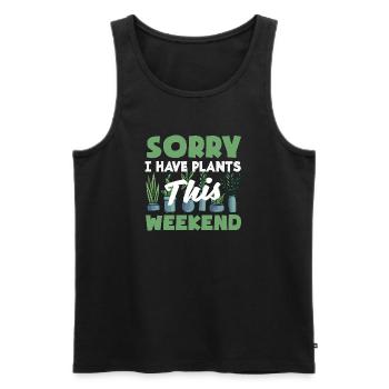 Plant Lover Plants This Weekend - Men's Premium Organic Tank Top - black - Front - Michal (187cm)