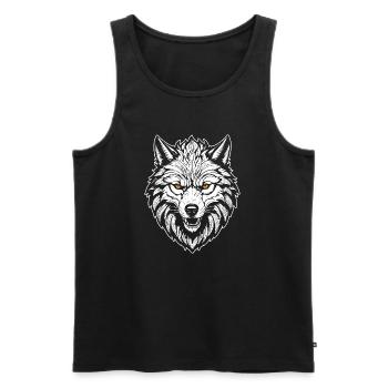 Loup - Débardeur bio Premium Homme - noir - Devant - Michal (187cm)