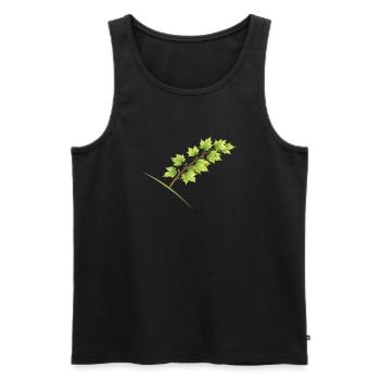 Leaf Branch Maple - Watercolor - Men's Premium Organic Tank Top - black - Front - AI Model Male 178 light (178cm)