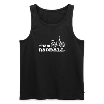 Cyclisme par équipe, Cyclistes de compétition, Cyclisme en salle - Débardeur bio Premium Homme - noir - Devant - AI Model Male 178 light (178cm)
